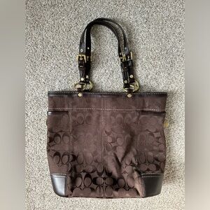 Coach Brown C Logo Bucket Handbag